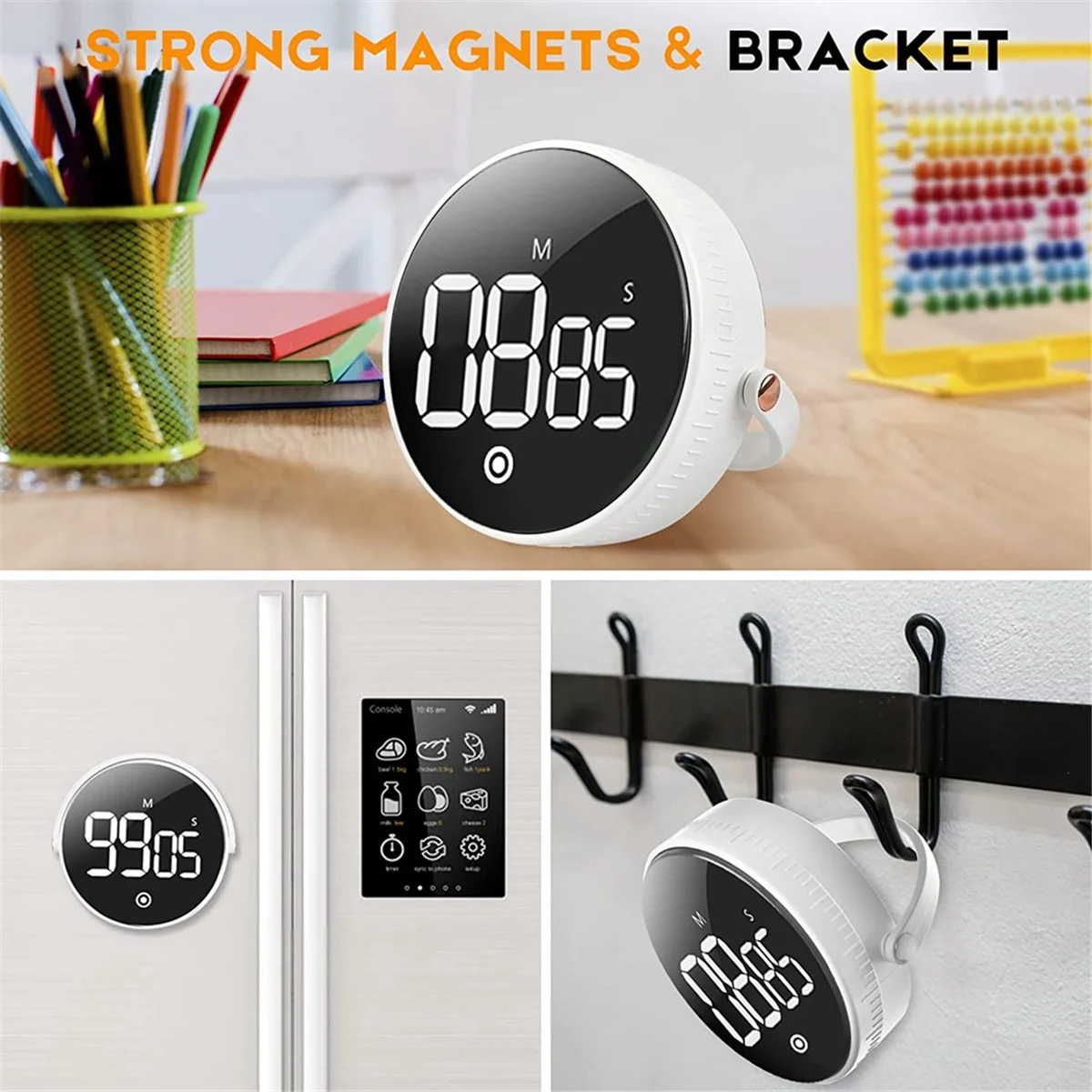 Kitchen , LED Digital , Manual Countdown , Alarm Clock, Magnetic Rotating Timer