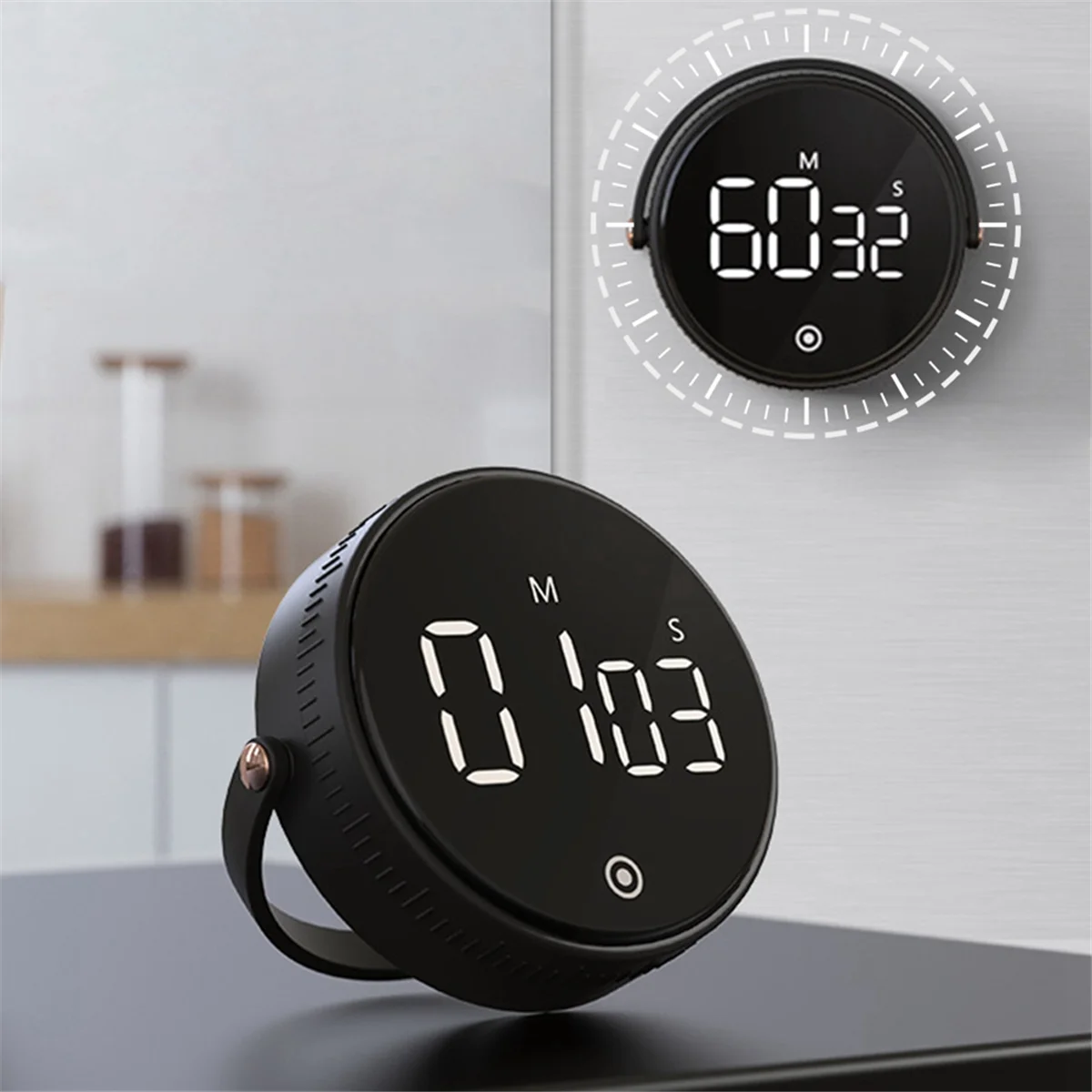 Kitchen , LED Digital , Manual Countdown , Alarm Clock, Magnetic Rotating Timer