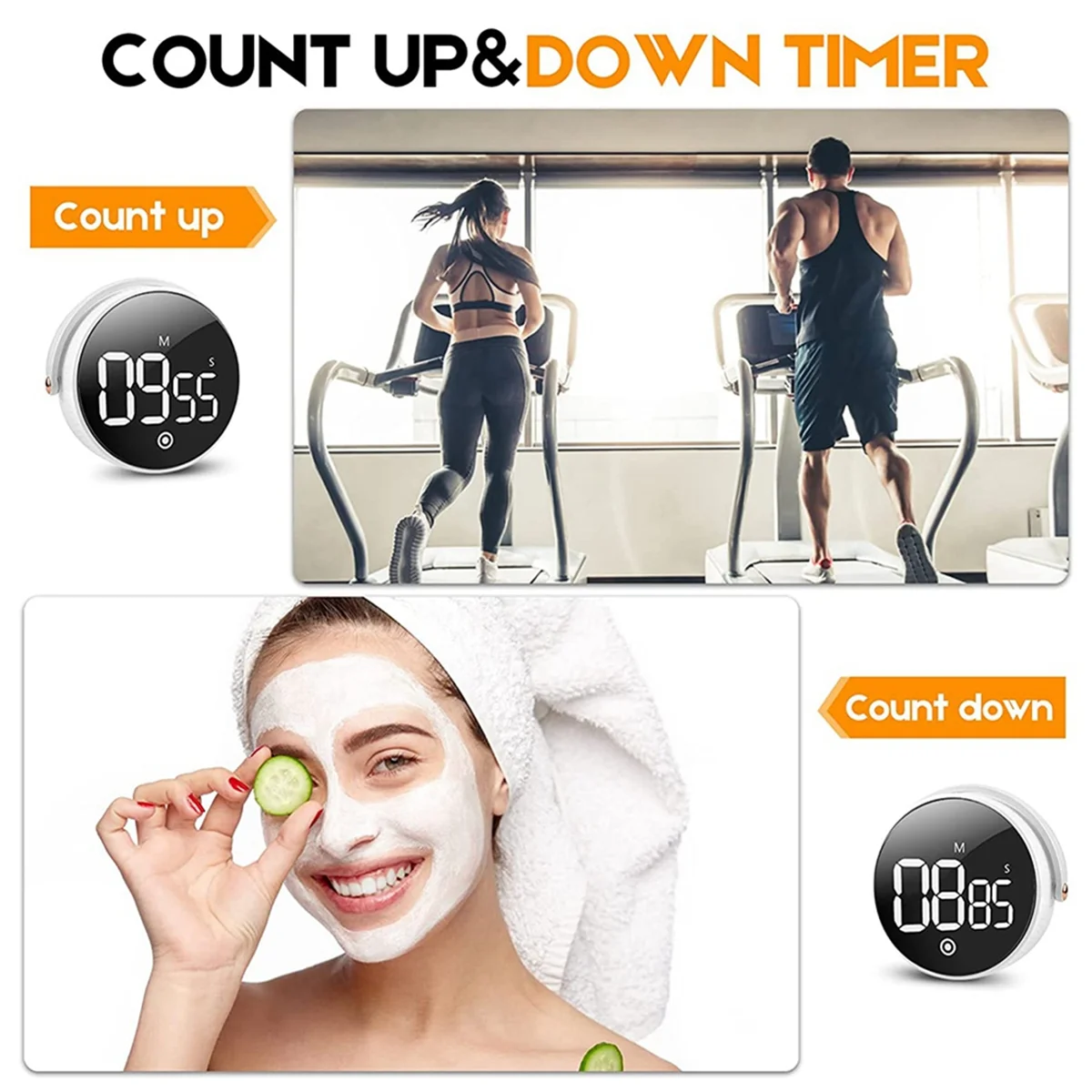 Kitchen , LED Digital , Manual Countdown , Alarm Clock, Magnetic Rotating Timer