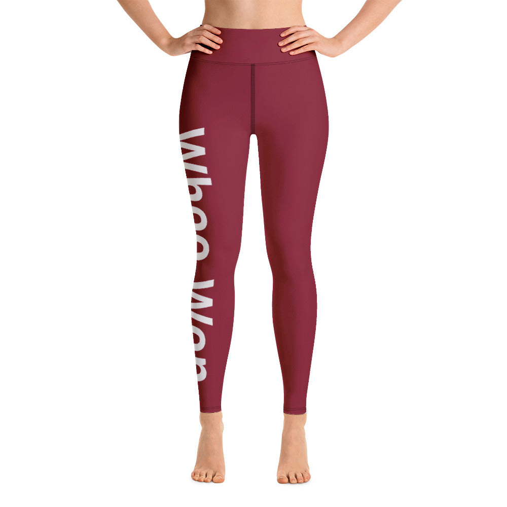 Whoo Wop Yoga Leggings burgundy