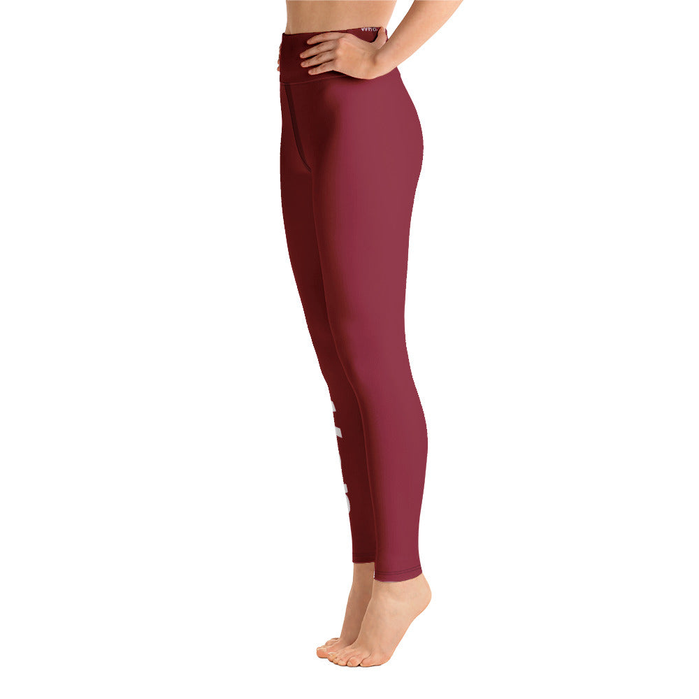 Whoo Wop Yoga Leggings burgundy