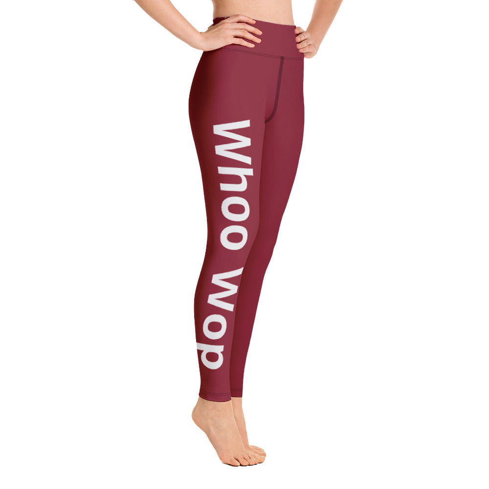 Whoo Wop Yoga Leggings burgundy