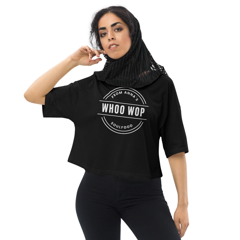 Whoo Wop Loose drop shoulder crop top