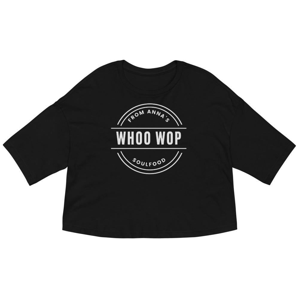 Whoo Wop Loose drop shoulder crop top